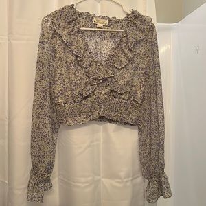 Purple floral top